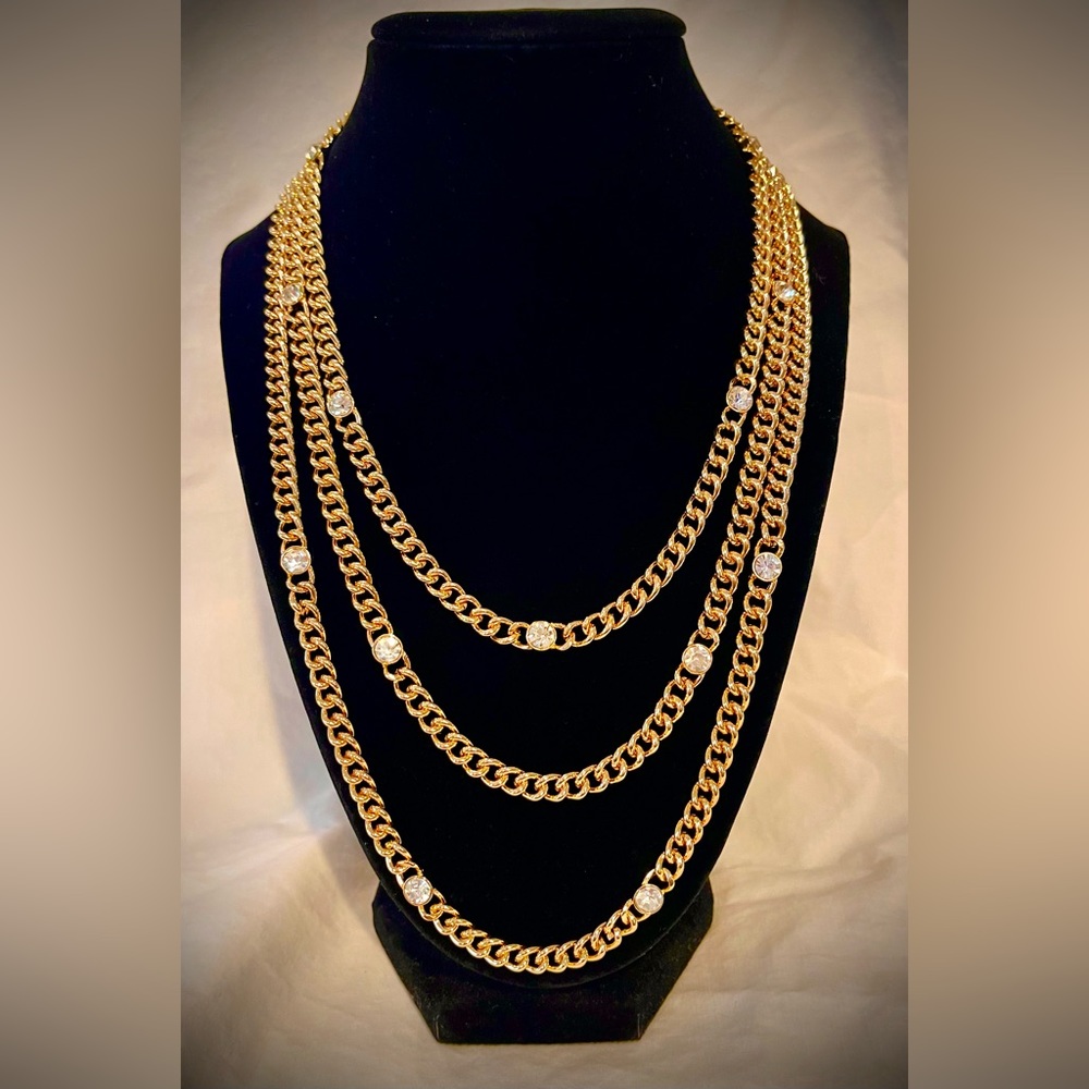 Gold and Crystal Necklace